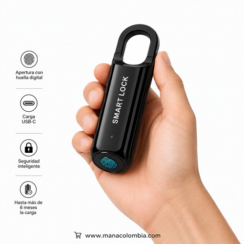 SmartLock Pro - Candado Biométrico Inteligente con USB-C