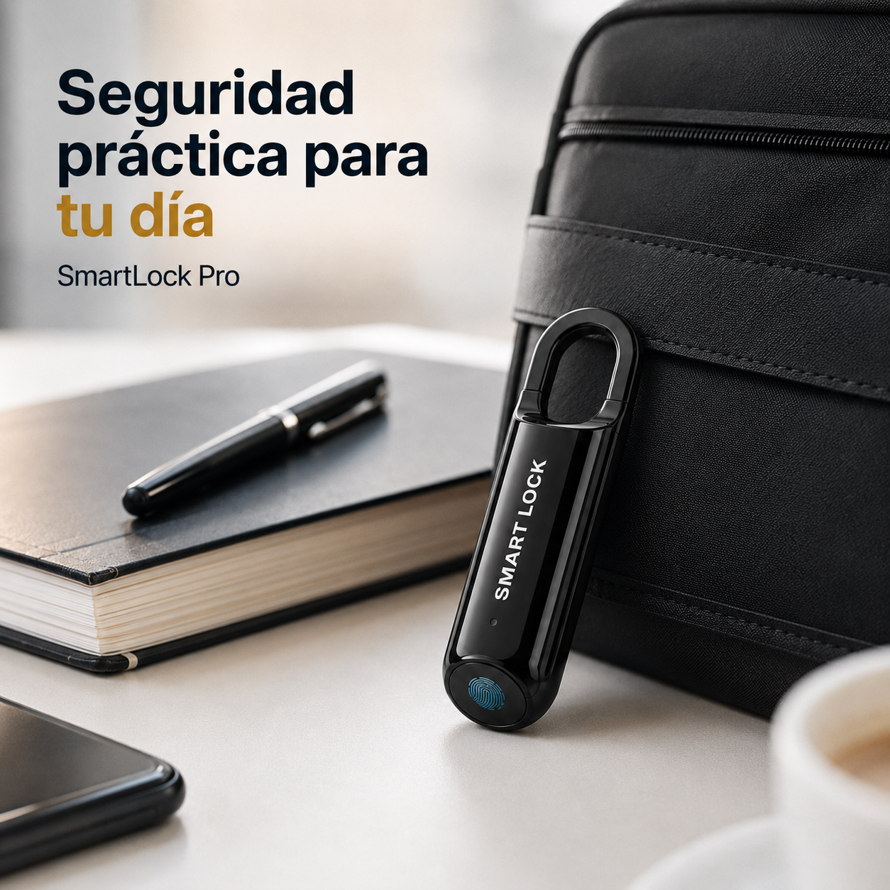 SmartLock Pro - Candado Biométrico Inteligente con USB-C