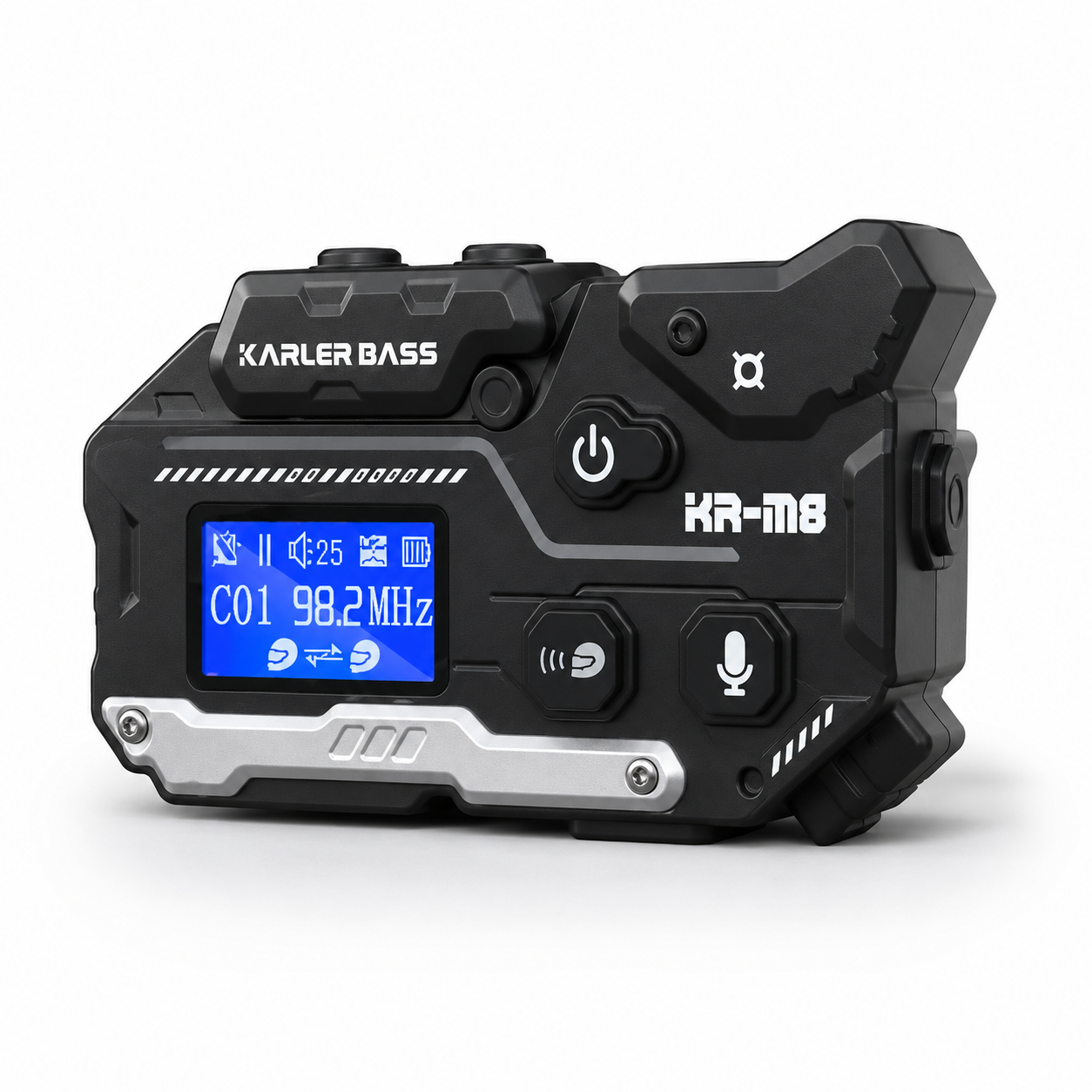 Intercomunicador KRM8 para Casco de Moto con Bluetooth y Pantalla LCD